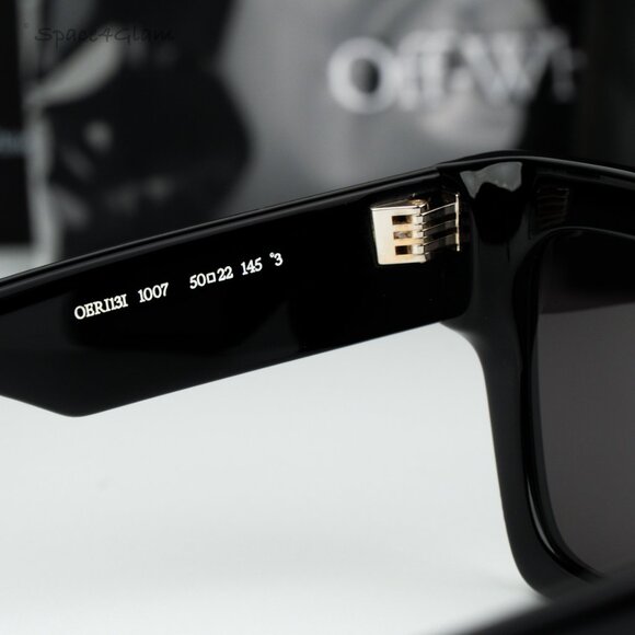 Off-White Women Sunglasses Black Grey Square OERI13I JACKSON 1007 NEW AUTHENTIC main image 6